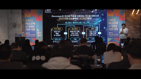드롭샷매치 포트폴리오 - 2023 예술분야 초기창업 지원사업 행사 스케치 영상