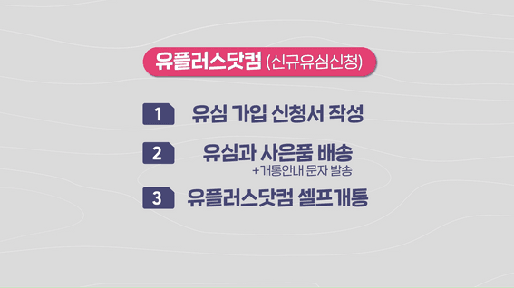 드롭샷매치 포트폴리오 - LG유플러스 유심 개통 가이드 인포그래픽 영상