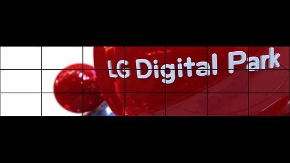 드롭샷매치 포트폴리오 - LG전자ㅣDigital Park 다면 영상 (FHD 21면)