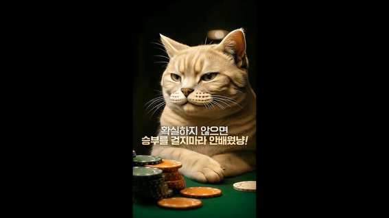 드롭샷매치 포트폴리오 - NHNㅣ한게임 섯다 AI 활용 UA 영상 #2