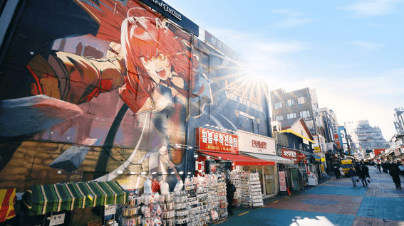 드롭샷매치 포트폴리오 - 니케: 승리의 여신 벽화 현장스케치