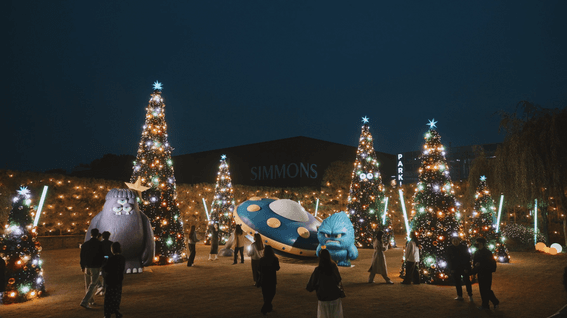 드롭샷매치 포트폴리오 - 시몬스 크리스마스 트리 점등식 스케치