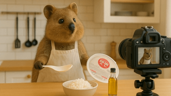 드롭샷매치 포트폴리오 - 동물 캐릭터 기반 요리 영상 유튜브