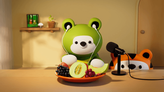 드롭샷매치 포트폴리오 - 강원특별이 캐릭터 애니메이션 -먹방편-