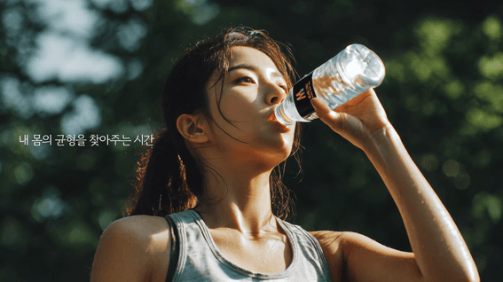 드롭샷매치 포트폴리오 - M 블랙 라벨 프리미엄 미네랄 워터 광고