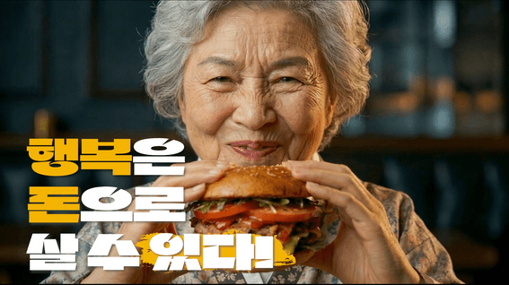 드롭샷매치 포트폴리오 - 이렇게 맛있는 햄버거가? AI 자체 제작