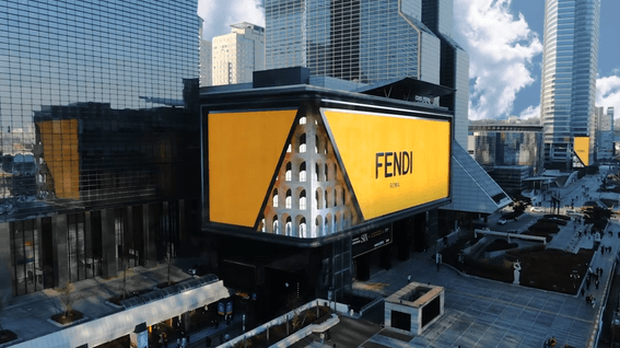 드롭샷매치 포트폴리오 - 펜디 옥외광고 브랜디드 콘텐츠