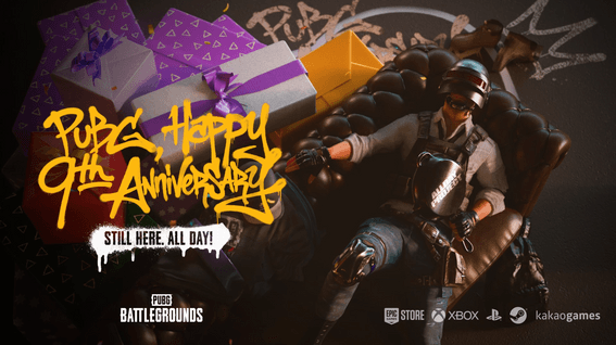 드롭샷매치 포트폴리오 - 9주년, 지금 전장은 ALL DAY PARTY! | 배틀그라운드 9주년