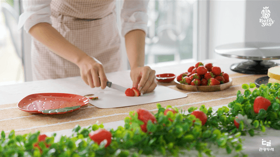드롭샷매치 포트폴리오 - 남양주 관광두레 딸기 농장 디저트 홀딩케이크 레시피 영상