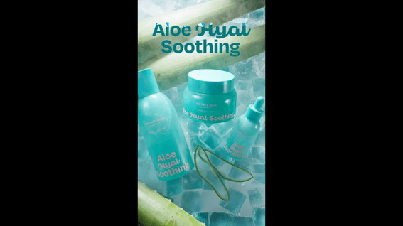 드롭샷매치 포트폴리오 - 더페이스샵 알로에 히알루론산 수분진정 제품 영상