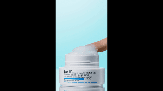 드롭샷매치 포트폴리오 - 빌리프 수분 크림 제품 숏폼영상