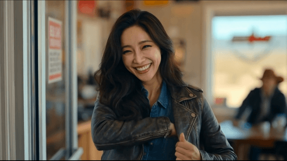 드롭샷매치 포트폴리오 - [AI 광고] 바이크마트 l 여성 버젼 | 오토바이 거래, 손가락 하나로 끝