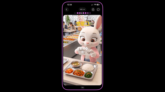 드롭샷매치 포트폴리오 - 셋로그_직장인 루미 애니메이션