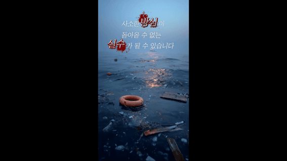 드롭샷매치 포트폴리오 - [100% AI 제작] 해양안전캠페인 광고