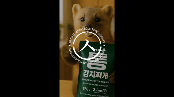 드롭샷매치 포트폴리오 - 밀키트 홍보 AI 숏폼 영상 모음 (4편)