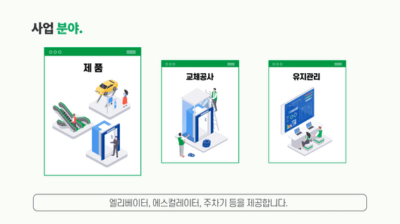드롭샷매치 포트폴리오 - [현대엘리베이터] 기업 소개 모션그래픽