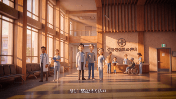 드롭샷매치 포트폴리오 - 성북성심의료센터 I Full AI 3D 클레이 애니메이션 광고제