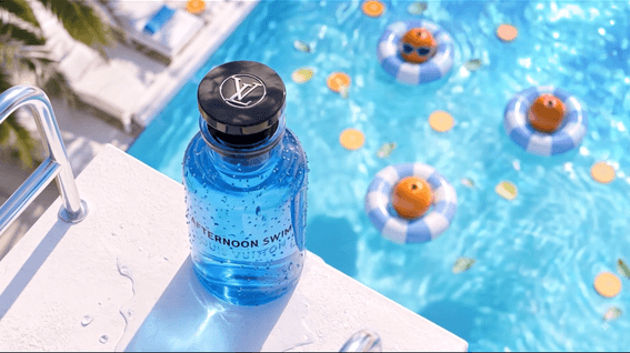 드롭샷매치 포트폴리오 - LOUIS VUITTON_애프터눈 스윔 (Afternoon Swim) 비주얼_AI 가상 광고 영상