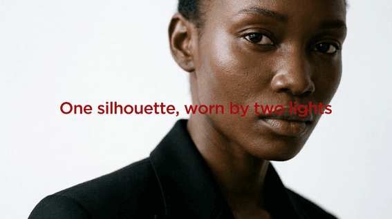 드롭샷매치 포트폴리오 - [AI 패션 컨셉 필름] UNTONE — One Silhouette, Worn by Two