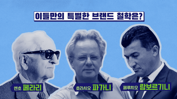 드롭샷매치 포트폴리오 - 파가니, 페라리, 람보르기니 브랜드 히스토리