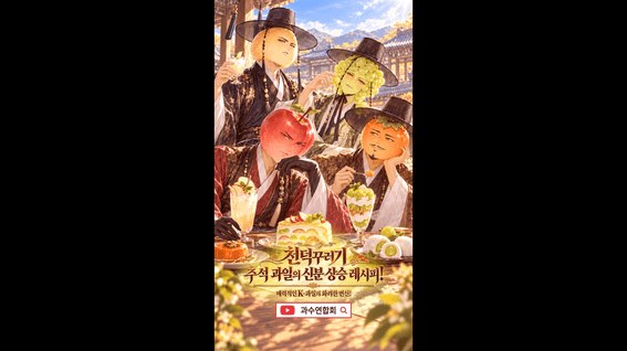 드롭샷매치 포트폴리오 - [광고]과수연합회 추석 광고 AI 애니메이션