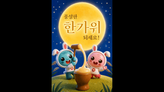 드롭샷매치 포트폴리오 - 건강보험공단 추석 메세지 웹페이지 운영