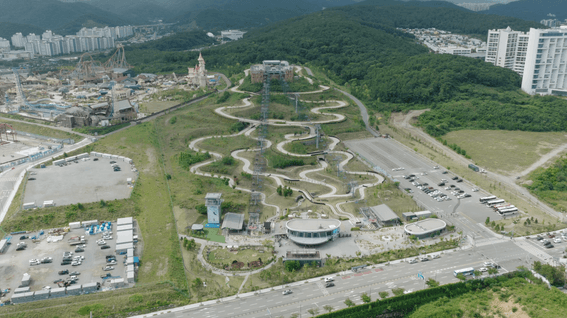 드롭샷매치 포트폴리오 - 스카이라인 루지 부산 조경 시공 및 준공 영상 + 인터뷰 | 두구루