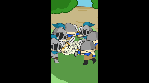 드롭샷매치 포트폴리오 - 모바일 게임 광고 애니메이션 <그만 쫌 쳐들어와>