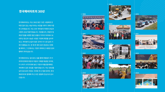 드롭샷매치 포트폴리오 - 여러분과 함께한 한국해비타트의 2024년! ㅣ 연차보고서