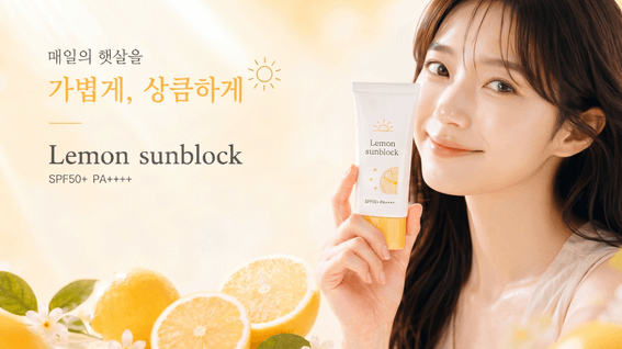 드롭샷매치 포트폴리오 - 선크림 광고 영상(100% AI)